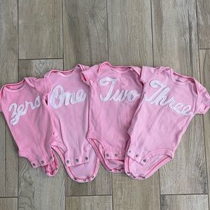 Baby Girl Monthly Onesie Set